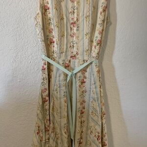 Liz Claiborne floral flared sleeveless cotton dress